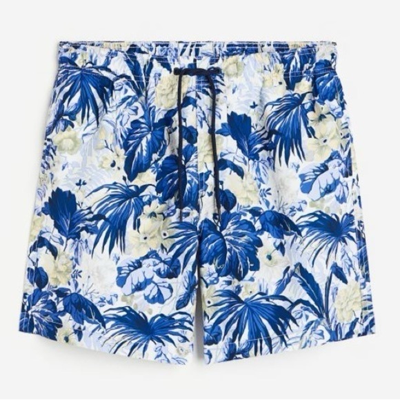H&M Men’s Patterned Swim Shorts - Picture 1 of 8